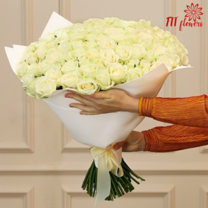 101 WHITE ROSES BOUQUET